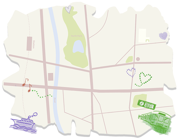 VIPライナー 降車地別アクセス情報 MAPイメージ