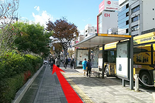 堺東 バスのりば（堺税務署前）の昼の行程写真08